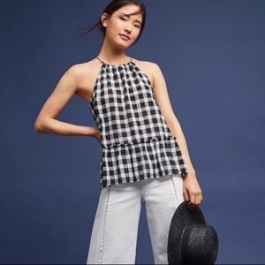 Cloth & Stone gingham halter top PXS